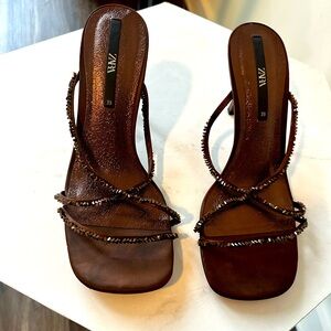 Zara Brown Heels Size 39